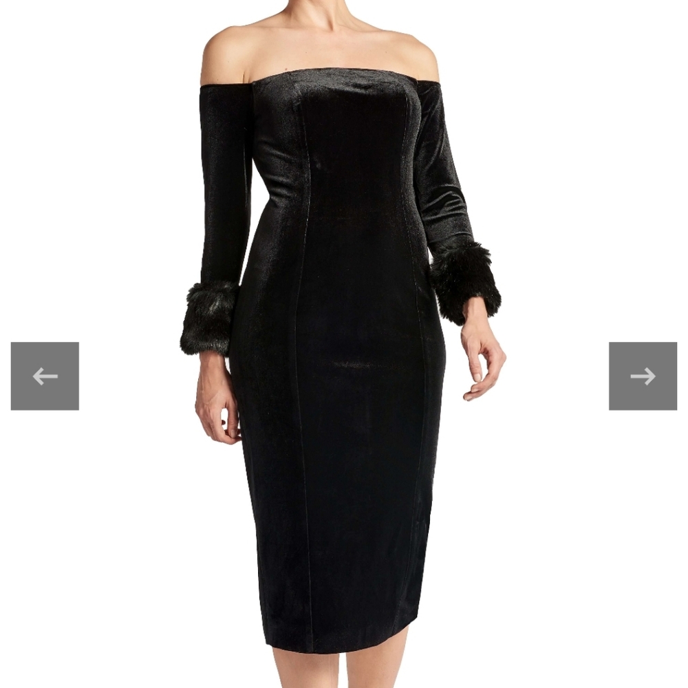 Simona Maghen Velvet Dress size 8 NWT